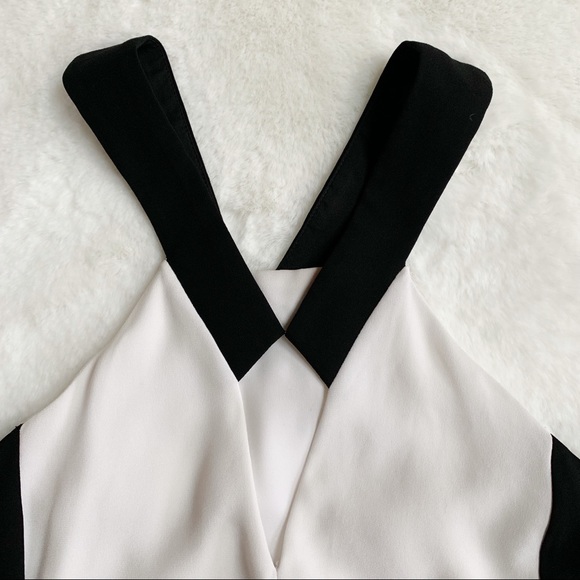 BCBGMaxAzria Sofya Cutout Colorblock Top Sz S - Picture 3 of 8